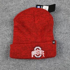 Ohio State Buckeyes Hat Beanie Mens One Size Red College Football Knit Cuffed